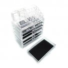 3 Pcs Acrylic Makeup Jewelry Organizer Drawer Storage Case Box Holder Cosmetics