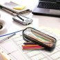 2x Transparent Pen Zipper Bag Clear Pencil Case PVC Makeup Pouch Travel Bag US
