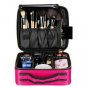 Travel Makeup Bag Portable Train Cosmetic Case Organizer Adjustable Dividers