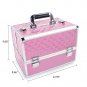 New 14"Pro Aluminum Makeup Train Case Travel Cosmetic Organizer Case Jewelry Box