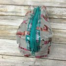 Llama Zipper Make Up Bag Clear/Turquois