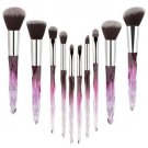 10Pcs Crystal Glitter Dimond Makeup Brush Kits Eyebrow Shadow Face Kabuki Brush