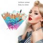 20pcs Makeup Brush Set Eyeshadow Foundation Lip Brush (Gradient Pink Blue)