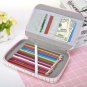 Simple Canvas Cotton Large Capacity Lattice Stationery Bag Cosmetic Pouch