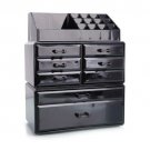 New Acrylic Makeup Box Cosmetic Organizer Drawer Black Jewelry Storage Case US