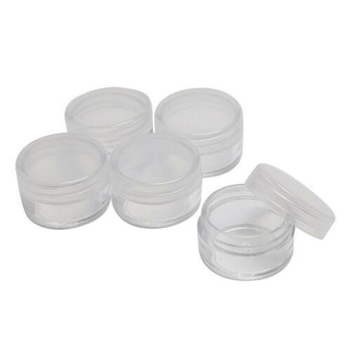 100* Multi-purpose Clear Plastic Sample Container Mini Bottle Pot Makeup Box 5ml
