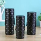 Fashion PU Leather Makeup Brush Storage Case Empty Holder Snap Organizer