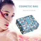 Portable Flower Print Travel Cosmetic Storage Bag Toiletry Makeup Organizer