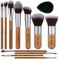 Brochas De Maquillaje Profesional Set Natural Ojos Juego Kabuki De Bamboo
