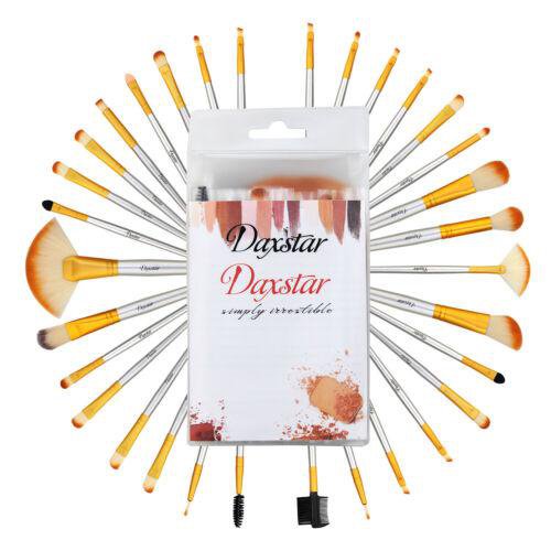 32Pcs Kabuki Makeup Brushes Kit Eyebrows Shadows Lip Blending Brushes Gold Brush