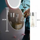 Portable LED Mirror USB Charging Makeup Dustproof Waterproof Storage Box Drawer