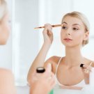 4pcs/Set Pro Diamond Plastic Handle Face Eye Shadow Makeup Brushes (Gold)