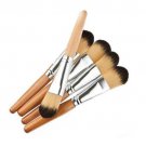 5pcs Makeup Cosmetic Blush Brush Eyebrow Foundation Powder Brushes Wood