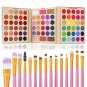 Pro Eyeshadow Palette 15 Pcs Makeup Brush Set Pigmented Makeup Pallet with