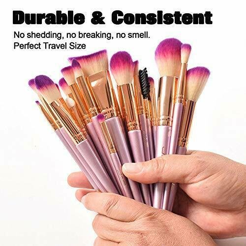 Makeup Brush Set Professional, Jaf 26Pcs Kabuki Face Contour Brush Set Pink Comp