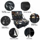 3-Layer Large Capacity Professional Travel Makeup Organizer Adjustable Dividers