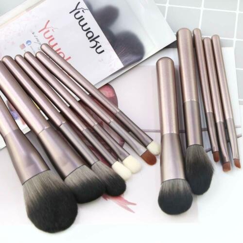 Professional Makeup Brushes Kit Kabuki Blending Blush Concealer Brush&PVC Bag