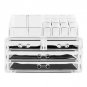 Acrylic 4 Drawer Makeup Case Cosmetic Brush Organizer Jewelry Holder Storage Box