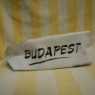 Budapest Cosmetic Bag White Zipper Small Travel Makeup Bag / 7" x 4.75" x 2.75"
