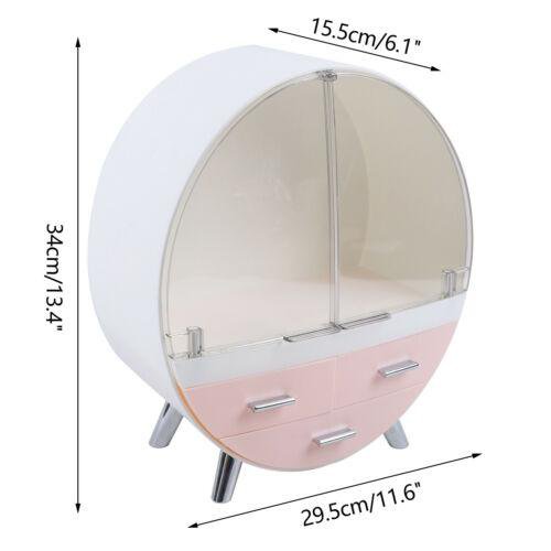 Pink Drawer Makeup Storage Box Bathroom Brush Lipstick Holder Desktop Holder