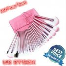 Makeup Brushes Set Foundation Powder Eyebrow Complete Kit Cosmetics Tools &case