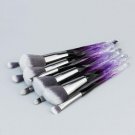 Makeup Brush Set 10PCS Crystal Transparent Handle Kabuki Powder Foundation Tool