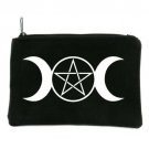 Triple Goddess Moon Cosmetic Makeup Bag Pouch Goth Punk Emo Witchy Wiccan Pagan