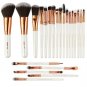 22pcs Beauty Makeup Brushes Set Eye Shadow Blush Lip Brush Kit (White Gold)
