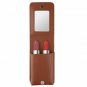 Protable Travel Mini Makeup Bag Vegan Leather Lipstick Case With Mirror Purse