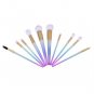 10pcs 3D Rainbow Makeup Brush Set Foundation Eyebrow Cosmetic Beauty Tool