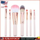 7pcs/set Wood Makeup Brush Foundation Contour Concealer Blush Pen Beige S1