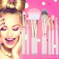 7pcs/set Wood Makeup Brush Foundation Contour Concealer Blush Pen Beige S1