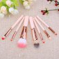 7pcs/set Wood Makeup Brush Foundation Contour Concealer Blush Pen Beige S1