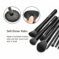 Makeup Brush Sets - 18PCS Wood Handle Soft Synthetic Fiber Hair Kabuki Powder Bl