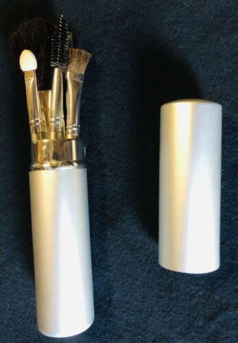 MAKEUP BRUSH SET Silver Tube 5 BRUSHES! NEW