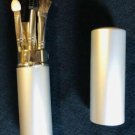 MAKEUP BRUSH SET Silver Tube 5 BRUSHES! NEW