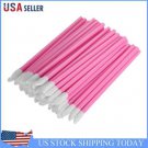 50pcs Disposable Makeup Lip Brush Lipstick Gloss Wands Applicator (Pink)