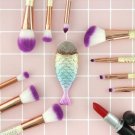 11Pcs Pro Mermaid Makeup Brushes Eyebrow Shadow Face Lip Brush Soft US