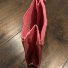 Pink Canvas Zippered Cosmetic Travel Makeup Bag Case Large