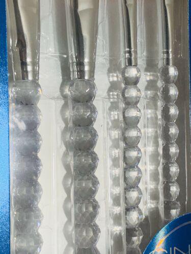 Makeup brush Set,Clear Diamond Bubble Handle, Pink White Makeup Brushes NIB