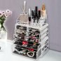 Plastic Cosmetics Storage Rack 4 Small Drawers 3 Large Drawers Transparent SK