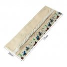 48 Holes Portable Canvas Wrap Roll Up Pencil Pen Case Holder Bag Storage Pouch