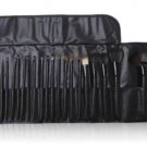 Professional Makeup 24 Brush Set With Black Leather Case