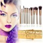 New 12Pcs Pro Brushes Makeup Comestic Tool with Holder FL