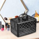 Beauty Cosmetic Makeup Train Case Box Organizer w/ Mirror & Extendable Trays