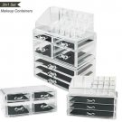 New 3In 1 Acrylic Makeup Case Storage Cosmetics Jewelry Container Display Racks