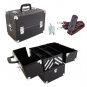 Large Aluminum Makeup Train Case Holder Jewelry Cosmetic Storage Box Lockable