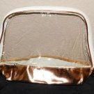 Lot 10 New Clear - Rose Gold Zip Close Make Up Bags