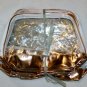 Lot 10 New Clear - Rose Gold Zip Close Make Up Bags