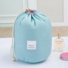 Light Blue Barrel Women Travel Cosmetic Make Up Case Storage 6.69*9inch/17*